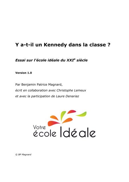 Y a-t-il un Kennedy dans la classe ? - Votre École Idéale