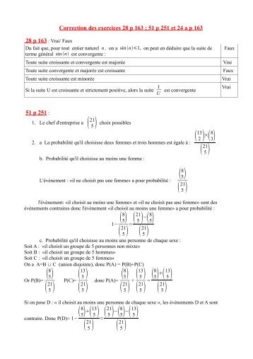 Correction des exercices - Free