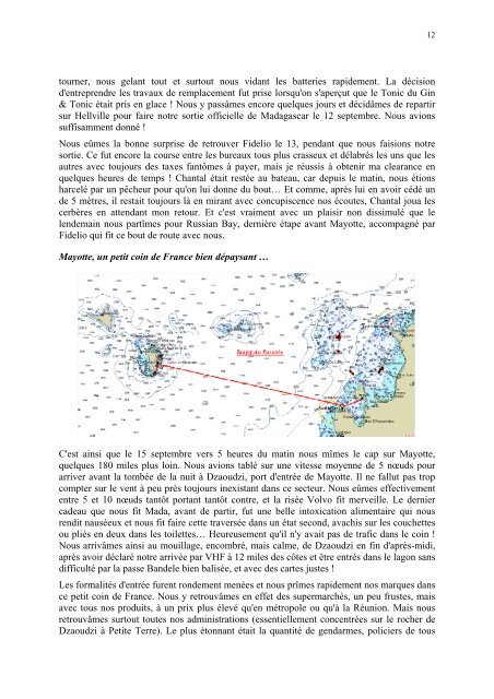 journal de bord de la 12ème étape - Le Tour du monde du Taranis