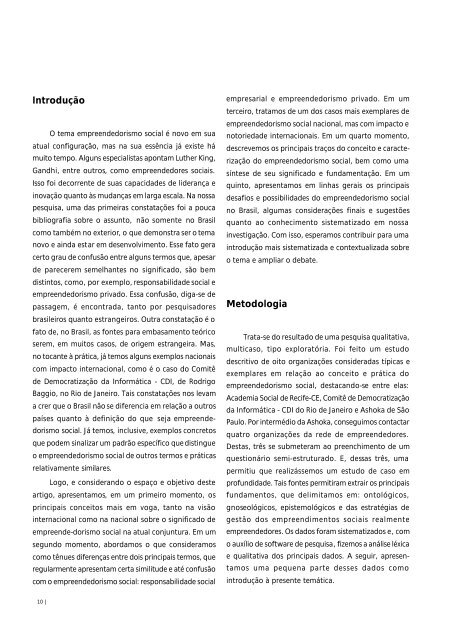 Empreendedorismo social no Brasil - Unioeste