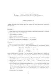 Logique et Calculabilité 2011-2012. Examen