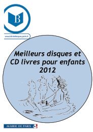 Meilleurs disques et CD livres pour enfants 2012 - Bibliothèques de ...