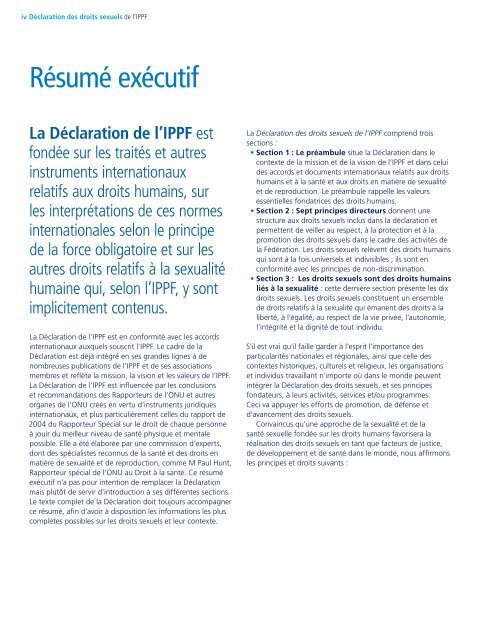 Déclaration des droits sexuels de l'IPPF