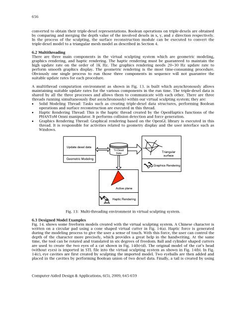 A Virtual Sculpting System Based on Triple Dexel Models with Haptics