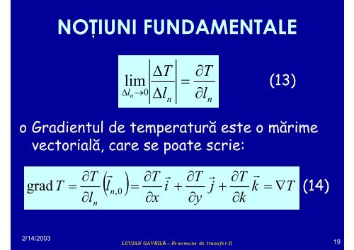 TRANSFERUL DE CĂLDURĂ - Cadre Didactice