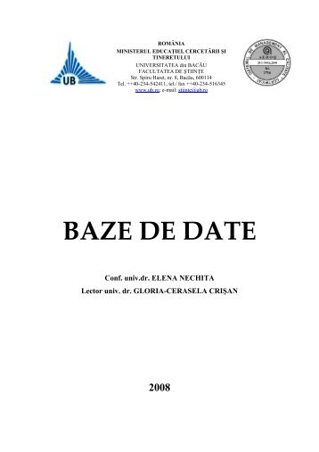 BAZE DE DATE - Cadre Didactice