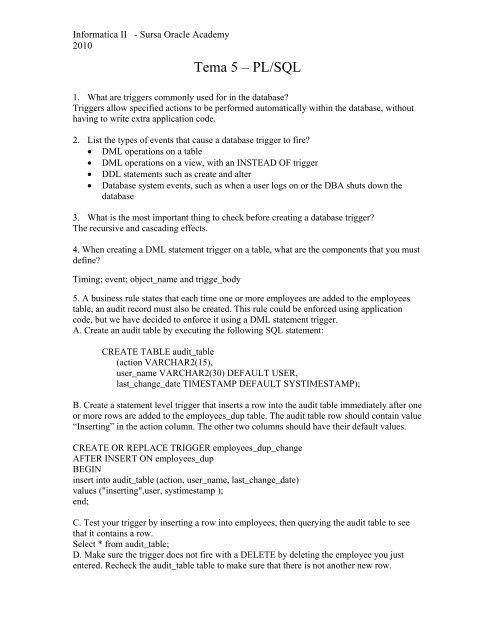 Tema 5 Pl Sql Cadre Didactice