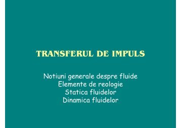 TRANSFERUL DE IMPULS - Cadre Didactice