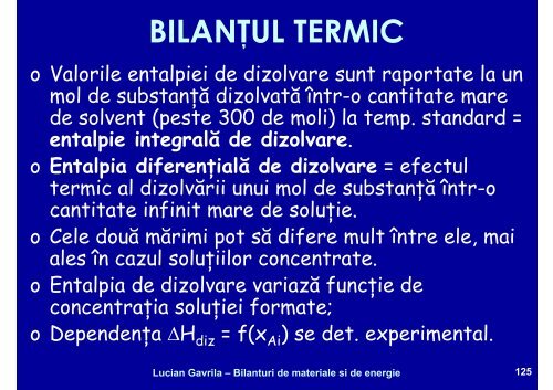 BILANTURI DE MATERIALE SI ENERGIE - Cadre Didactice