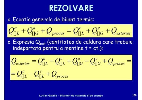 BILANTURI DE MATERIALE SI ENERGIE - Cadre Didactice