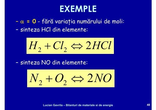 BILANTURI DE MATERIALE SI ENERGIE - Cadre Didactice