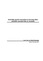 Activităţi sportiv-recreative şi de timp liber: - Cadre Didactice