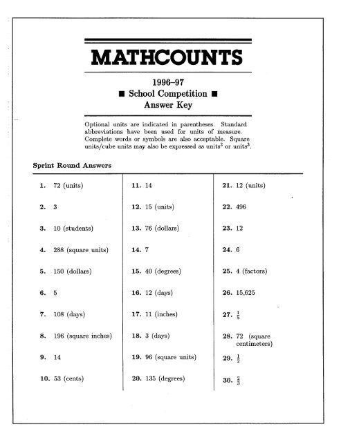 MATHCOUNTS