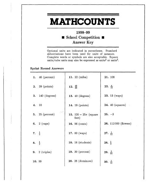 Math Counts 2022 Solutions