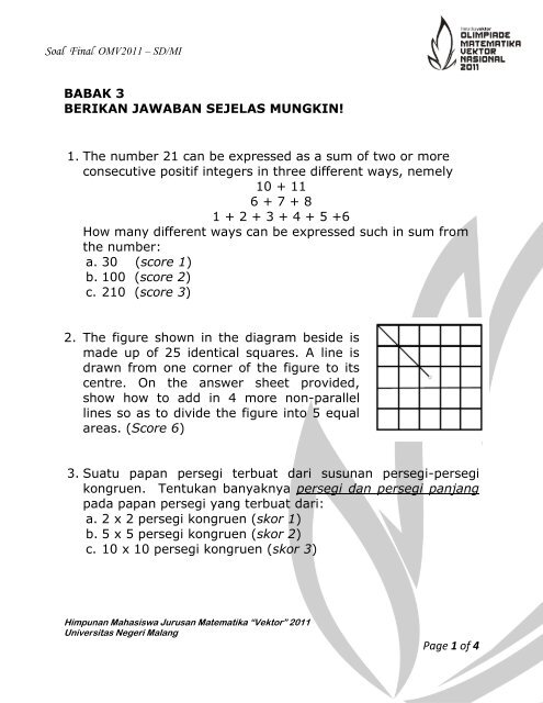 Vektor Soal Final Sd Babak3 2011