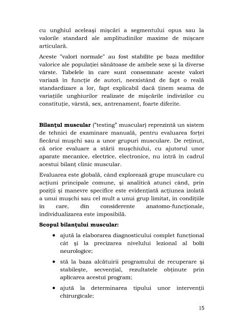 EVALUAREA APARATULUI LOCOMOTOR - Cadre Didactice