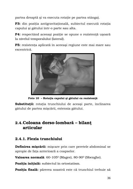 EVALUAREA APARATULUI LOCOMOTOR - Cadre Didactice