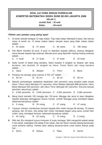 SOAL UJI COBA KLS 5 M 1.pmd