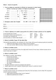 Mesure : mesure de capacités. 1. Trace un tableau de conversions ...