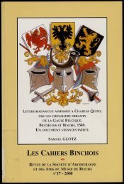LES CAHIERS BINCHOIS - Mémoires du Hainaut