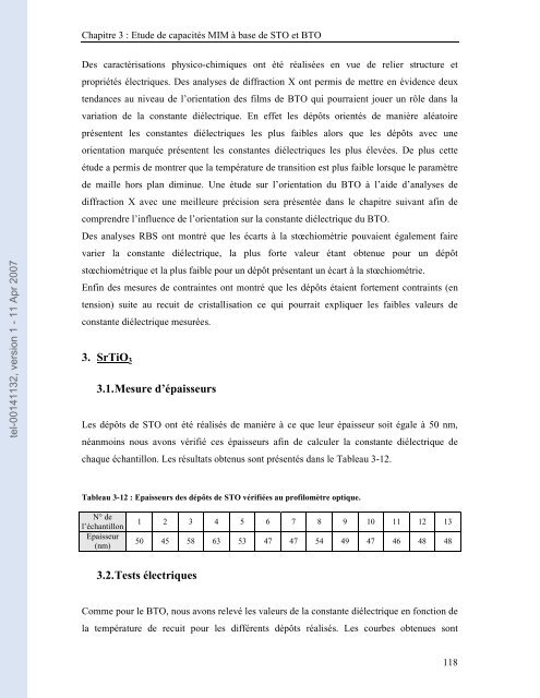 Etude de capacités en couches minces à base d'oxydes métalliques ...