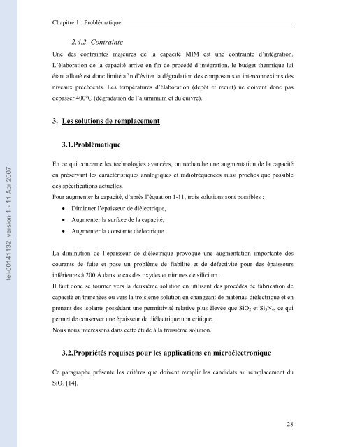 Etude de capacités en couches minces à base d'oxydes métalliques ...