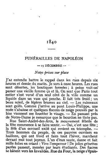 Les Funérailles de Napoléon, par Victor Hugo - André Versaille ...