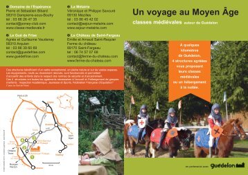 Un voyage au Moyen Âge 2013 (PDF - 1253 Ko) - Guédelon