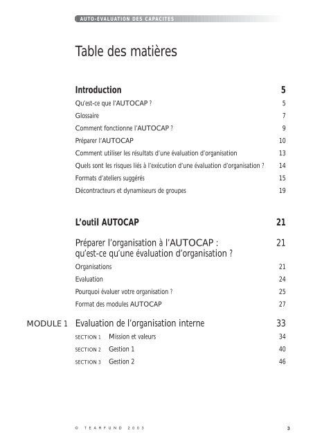 ROOTS 3 - Auto-évaluation des capacités