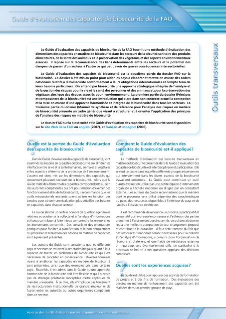 Outil d'évaluation des capacités phytosanitaires - Standards and ...
