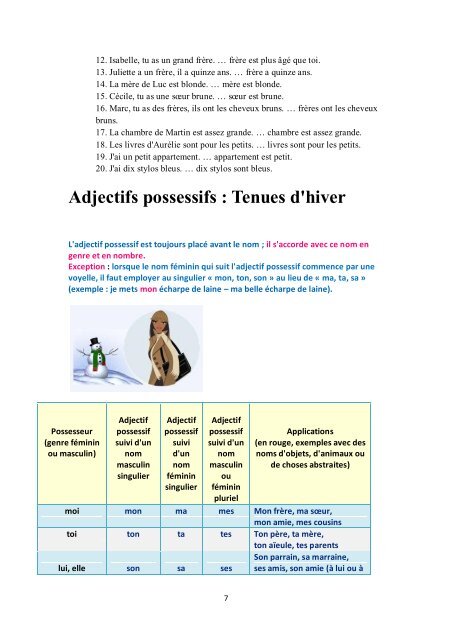 Trouvez Le Bon Possessif