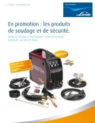 En promotion : les produits de soudage et de sécurité. - Linde Canada