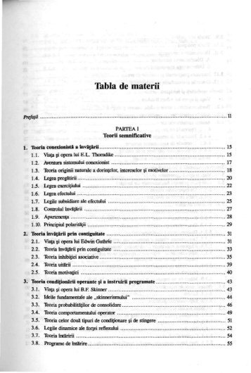 Tabla de materii