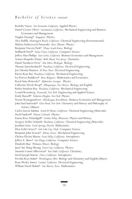 PDF (2007 Commencement Program) - CaltechCampusPubs