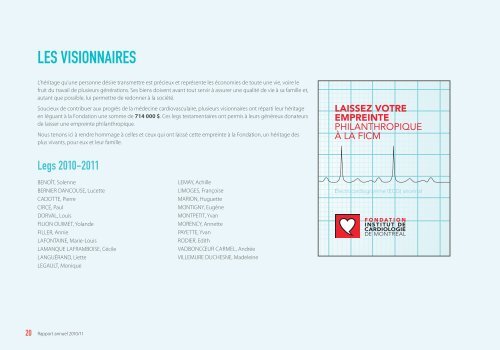 Rapport annuel 2010-2011 (PDF 6.10Mo) - Fondationicm.org