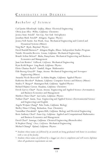 PDF (2008 Commencement Program) - CaltechCampusPubs