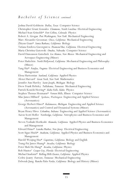 PDF (2008 Commencement Program) - CaltechCampusPubs