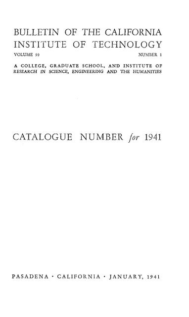PDF (1941) - CaltechCampusPubs