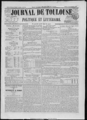 23 décembre 1858 - Bibliothèque de Toulouse