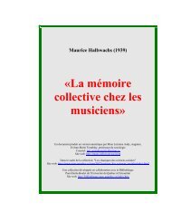 «La mémoire collective chez les musiciens» - UQAC