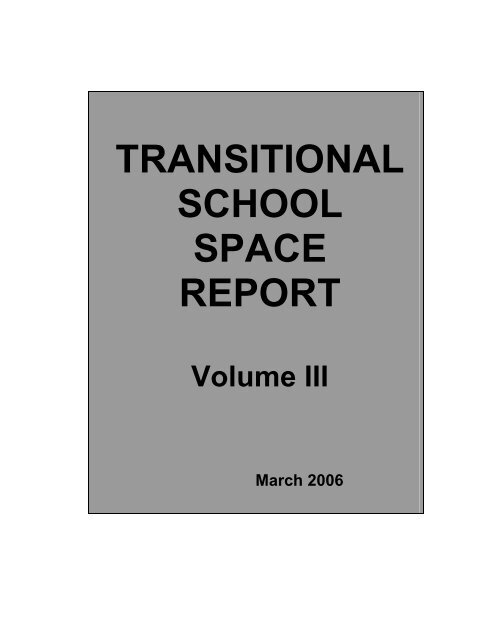 TRANSITIONAL SCHOOL SPACE REPORT - BoardDocs