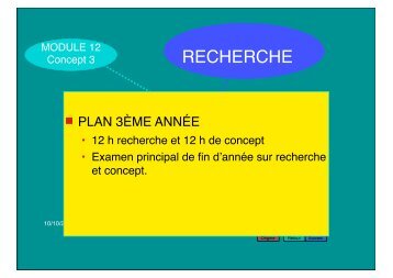 Cours Recherche 3ème année