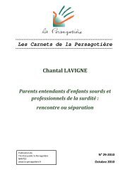 Parents entendants d'enfants sourds et professionnels de la surdité