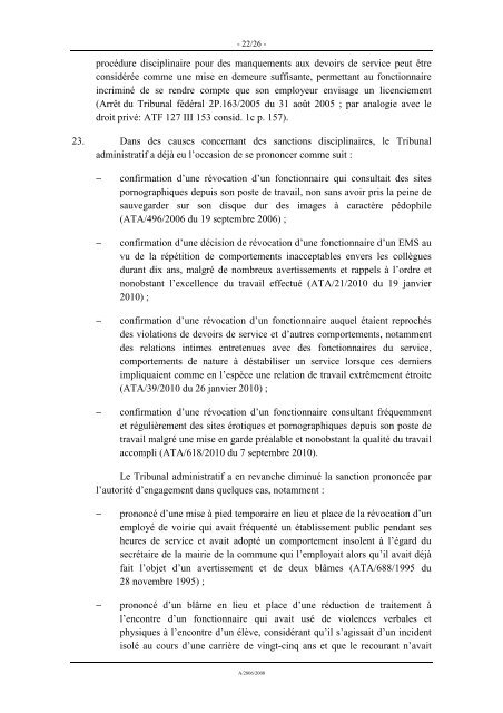 COUR DE JUSTICE Chambre administrative Arrêt du 8 mars 2011