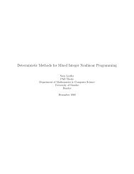 Deterministic Methods for Mixed Integer Nonlinear ... - CiteSeerX