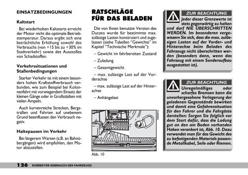 kenntnis des fahrzeugs - Camper-Parkering