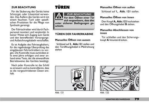 kenntnis des fahrzeugs - Camper-Parkering