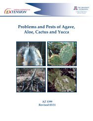 Problems and Pests of Agave, Aloe, Cactus and Yucca