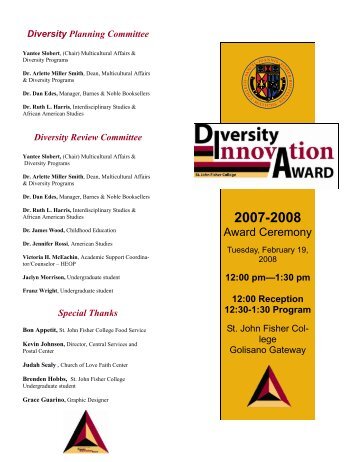 Awards Program [pdf] - St. John Fisher College