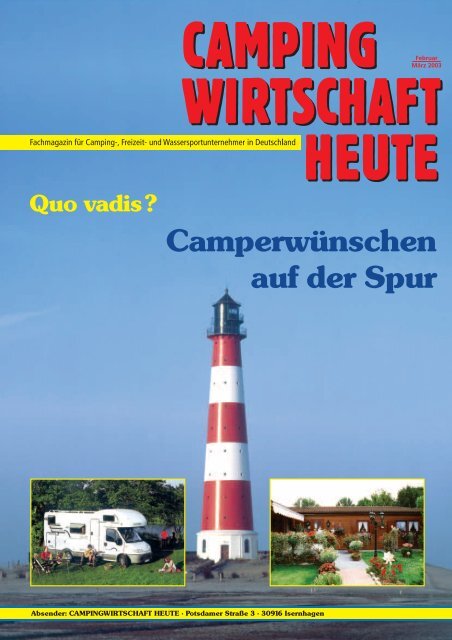 Camperwünschen auf der Spur - Campingwirtschaft